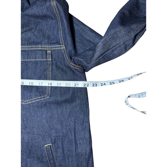 Cabi Freedom Denim Jacket Tie Back Medium Wash Button Front Chest Pockets - Picture 5 of 8